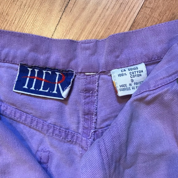 Lilac Denim Shorts - Picture 3 of 4